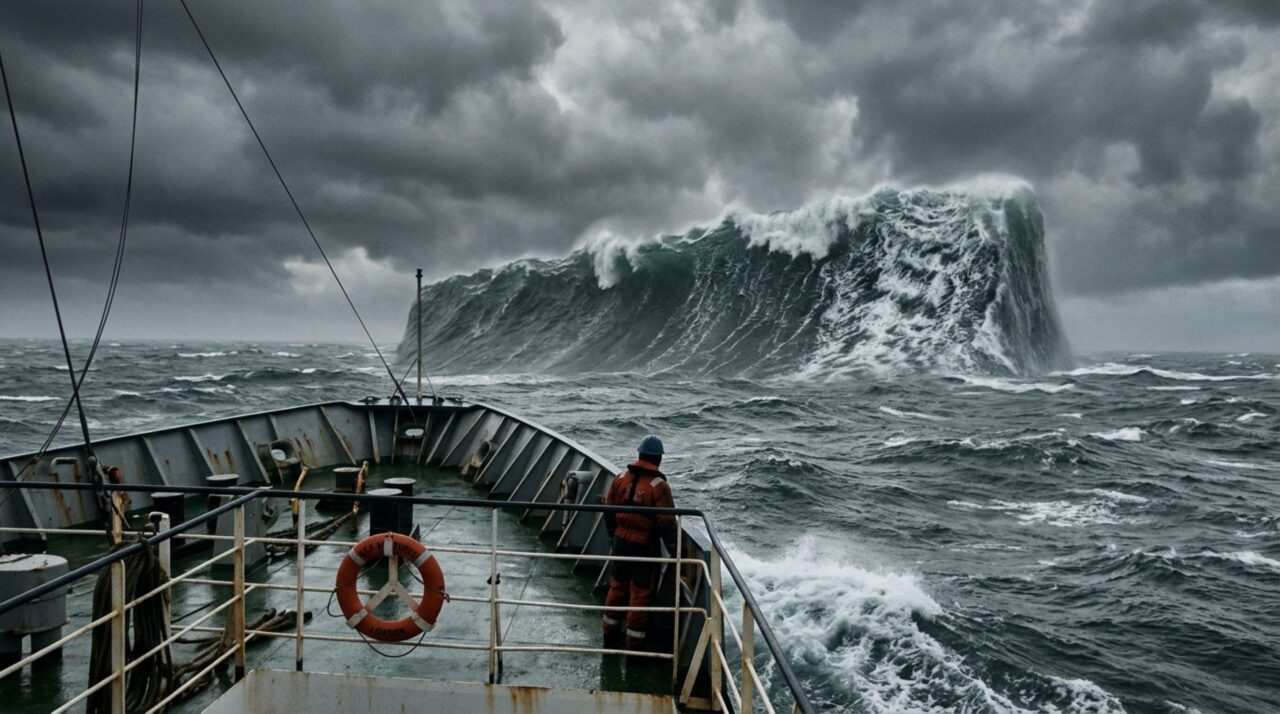 A onda gigante que aparece quase sem aviso e pode ser duas vezes maior que as outras no mar