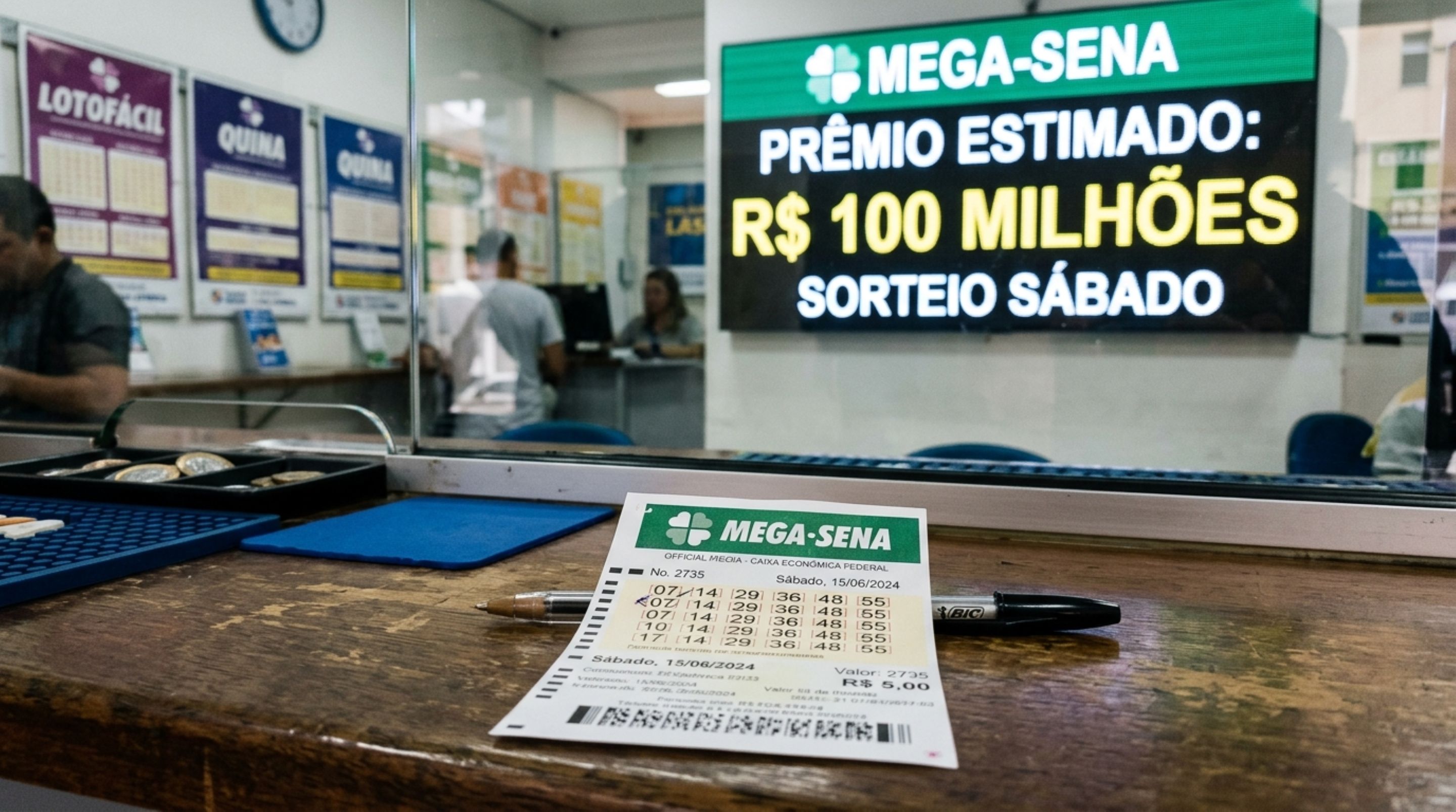 Lotérica comunica apostadores que aguardam o resultado da Mega-Sena hoje - QTU Questões do Universo