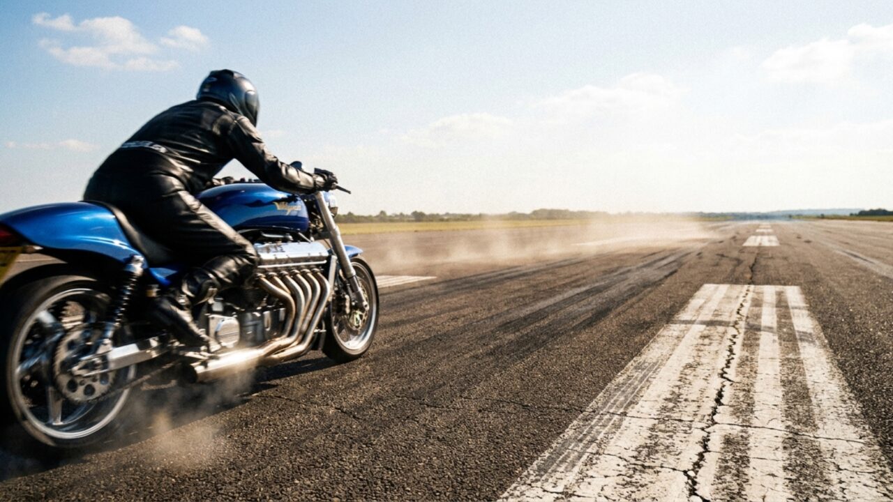 Única moto do mundo com motor V10 de 8 litros e 500 cv é vendida por mais de R$ 1 milhão após alcançar 333 km/h