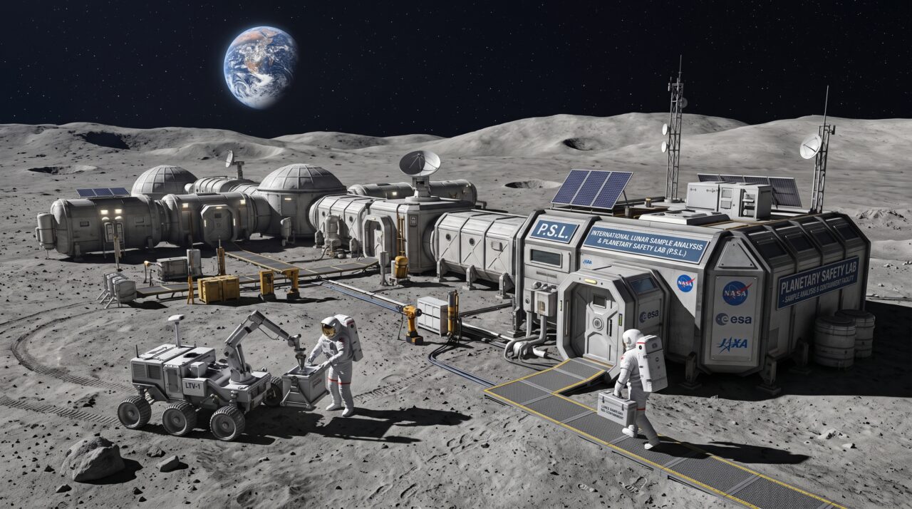 Proposta de cientistas para criar uma alfândega biológica na Lua antes de trazer amostras de Marte para a Terra.