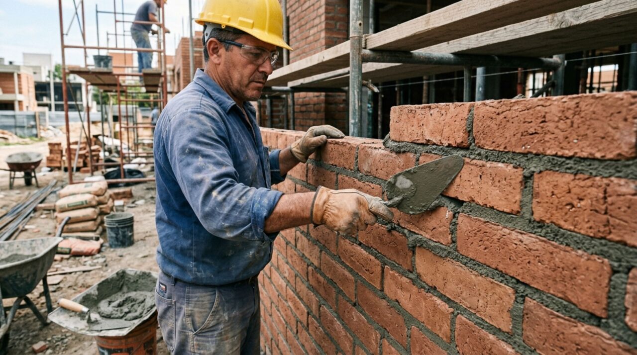 Como pedreiros experientes deixam a argamassa de cimento mais plástica e resistente