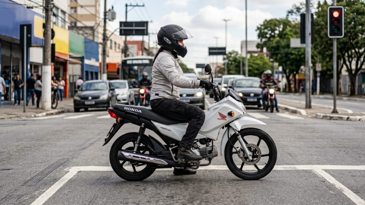 Honda vende modelo por R$ 10.588 com tanque de 4,2 litros e câmbio semiautomático de 4 marchas