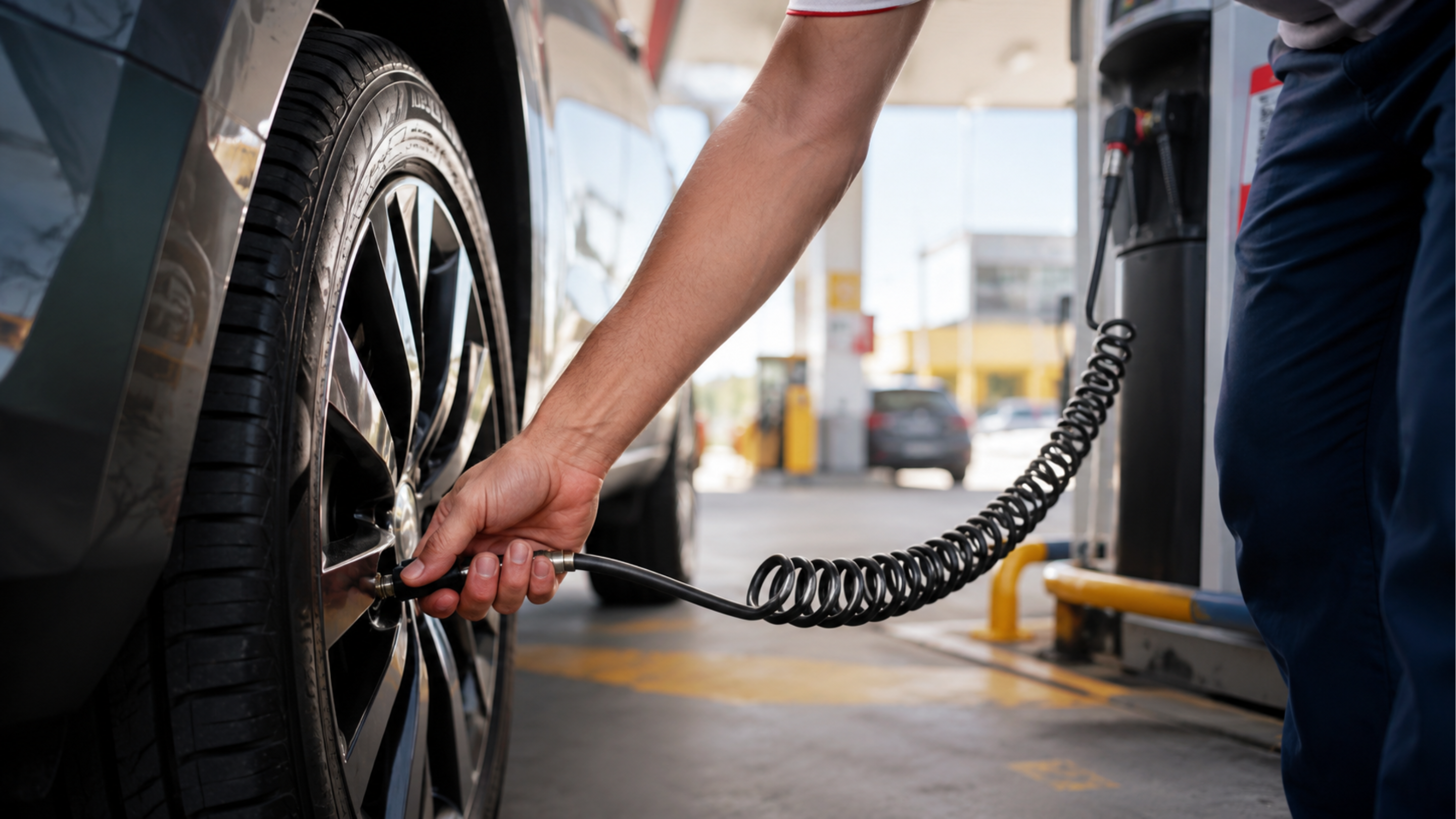 Motoristas agora vão pagar para calibrar o pneu em posto de gasolina