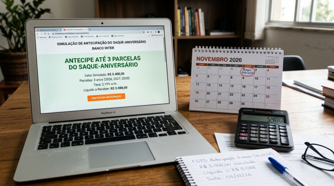 Saque-aniversário do FGTS terá limite menor em 2026 e nova regra muda tudo para quem antecipar