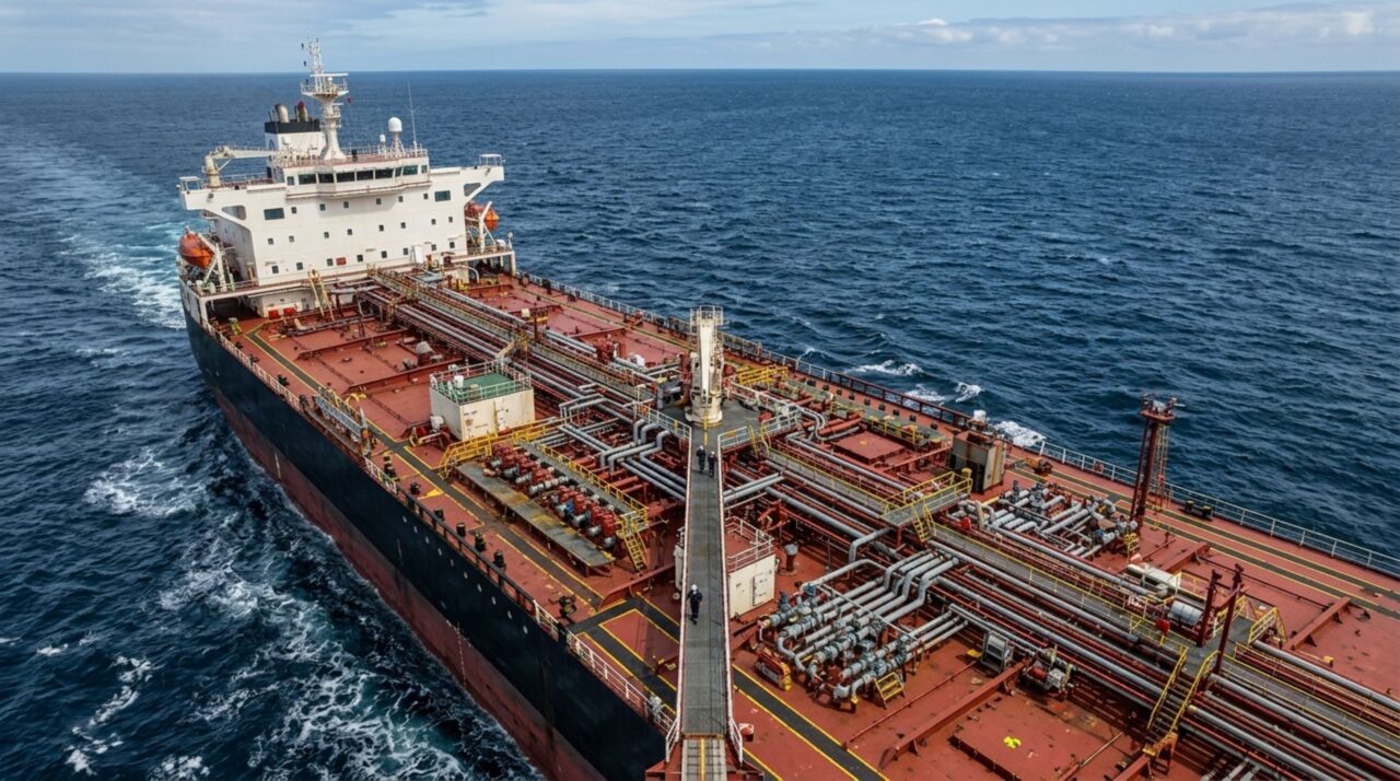 Rede de tubulações e tanques no convés distribuía milhões de barris de petróleo