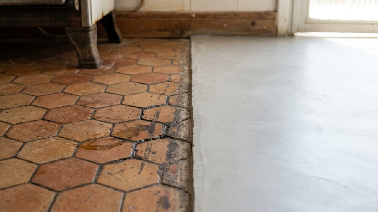 Cozinhas antigas estão abandonando o piso frio tradicional para apostar em um acabamento mais moderno e fácil de limpar