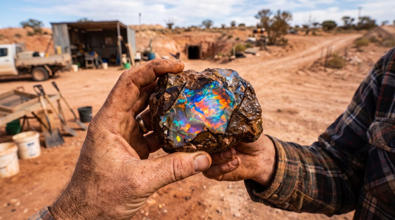 O fenômeno geológico que explica a formação da opala e por que a Austrália concentra a maior parte da produção mundial.
