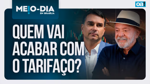 Meio-Dia em Brasília: Quem vai acabar com o tarifaço? Lula ou Flávio?