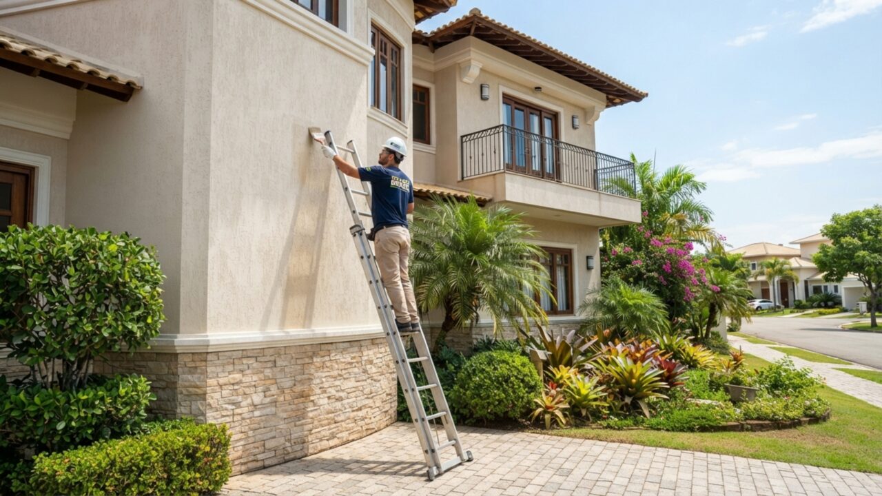 Quanto um pintor cobra para lixar, preparar e pintar a fachada de uma casa térrea de 80 m² com tinta acrílica em julho de 2026