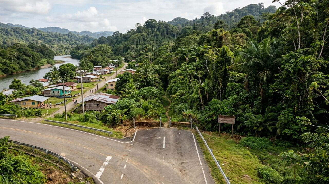 A rodovia de 30 mil quilômetros que atravessa 14 países, mas desaparece diante de 100 quilômetros de selva