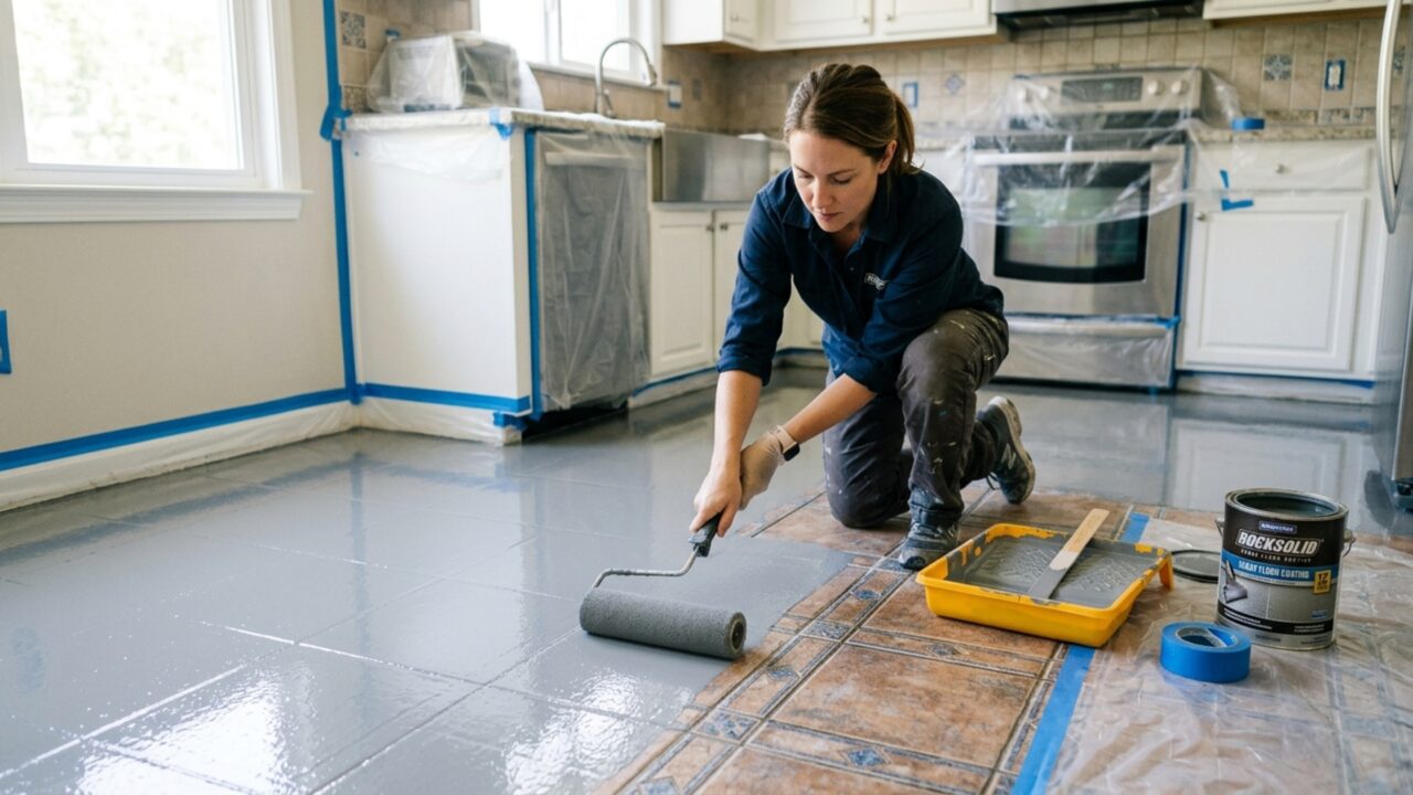 Adeus piso velho da cozinha: pintura epóxi pode renovar cerâmica antiga sem trocar as peças