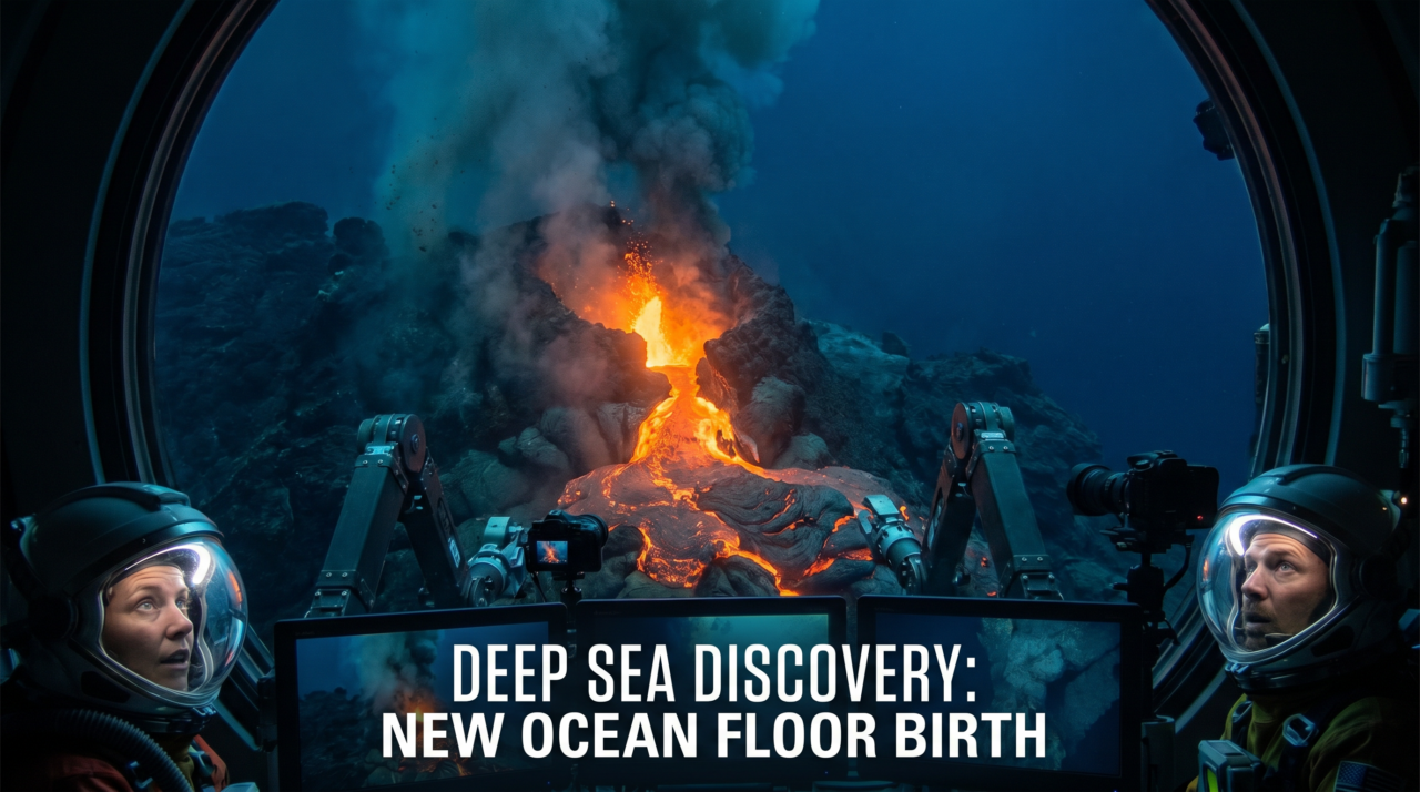 Pesquisadores observam em tempo real como a Terra se abre e no fundo do oceano e se forma a partir da lava