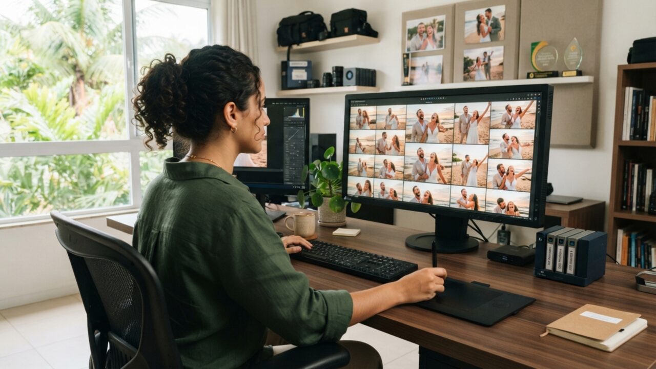 Quanto um fotógrafo cobra para cobrir um casamento durante oito horas em julho de 2026?