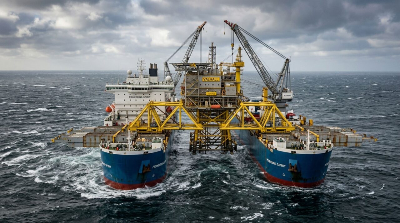 O navio gigante capaz de arrancar e erguer 48 mil toneladas do mar