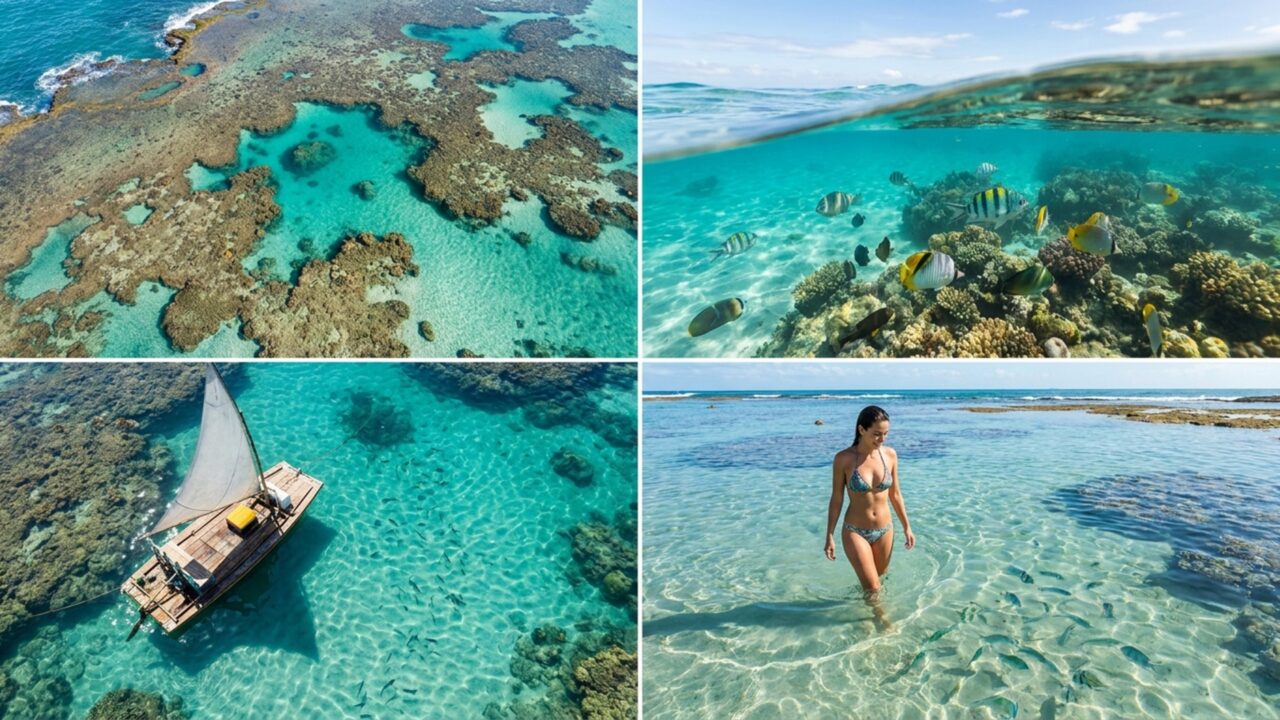 Eleita 10 vezes a melhor praia do Brasil, esse vilarejo tem águas tão cristalinas que parecem aquários naturais entre corais e carrega um nome com origem sombria