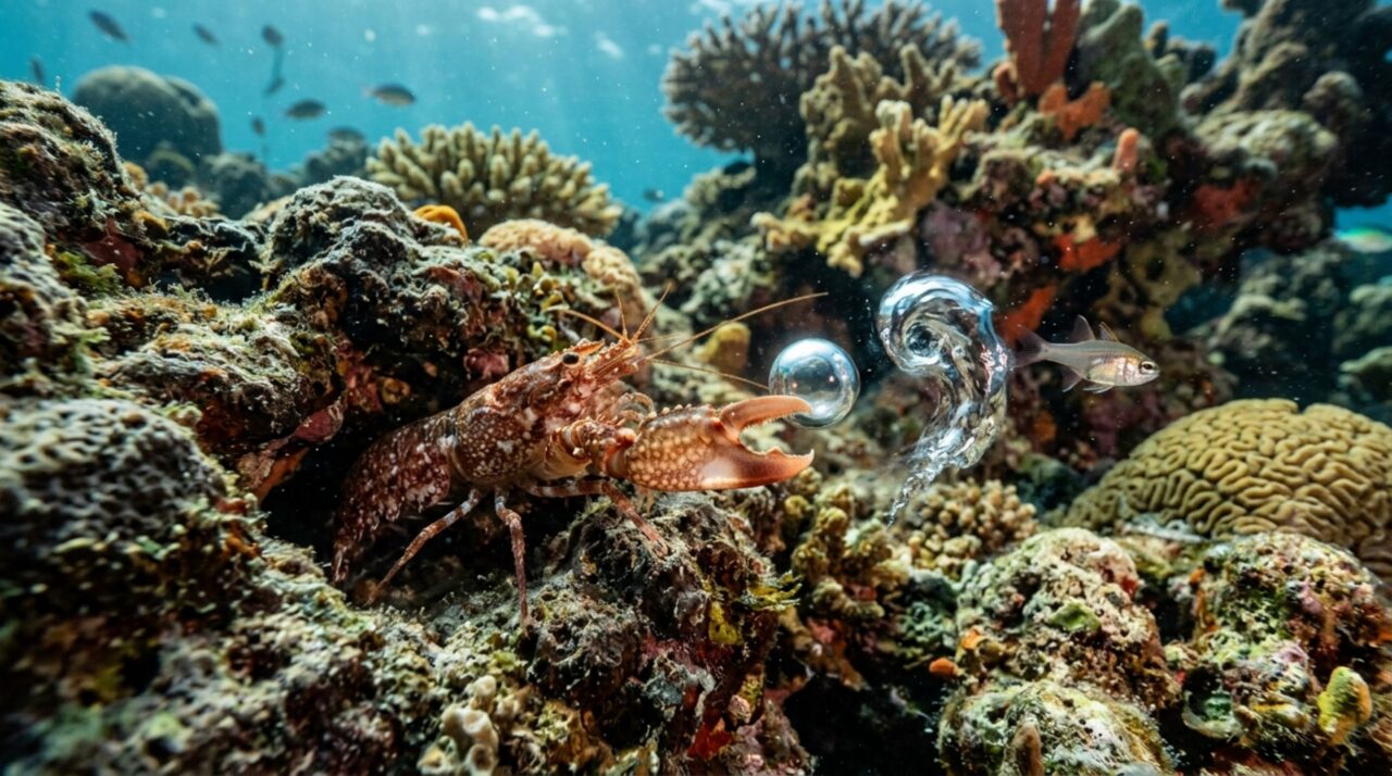 O minúsculo animal marinho que derruba peixes com uma bolha quase tão quente quanto a superfície do Sol