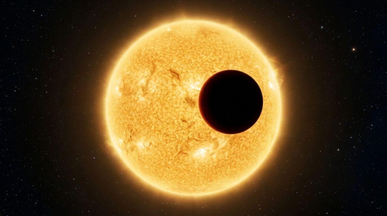 A sombra quente que quase desaparece diante da estrela