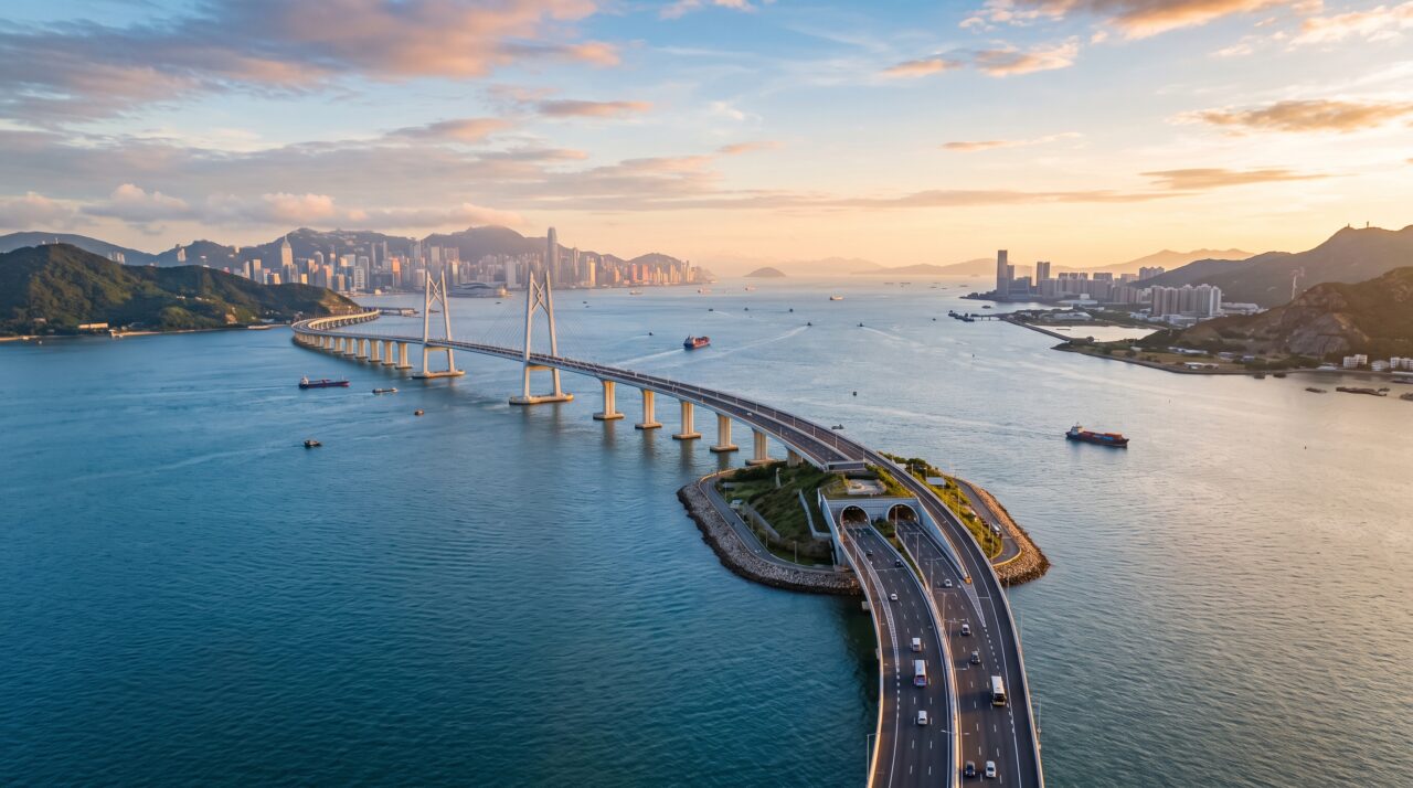 Detalhes sobre a construção e resistência da ponte Hong Kong-Zhuhai-Macau.