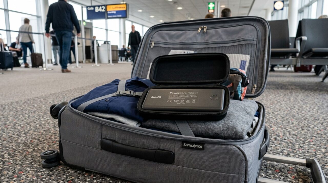 Passageiro coloca power bank na mala despachada e item é retirado antes do voo
