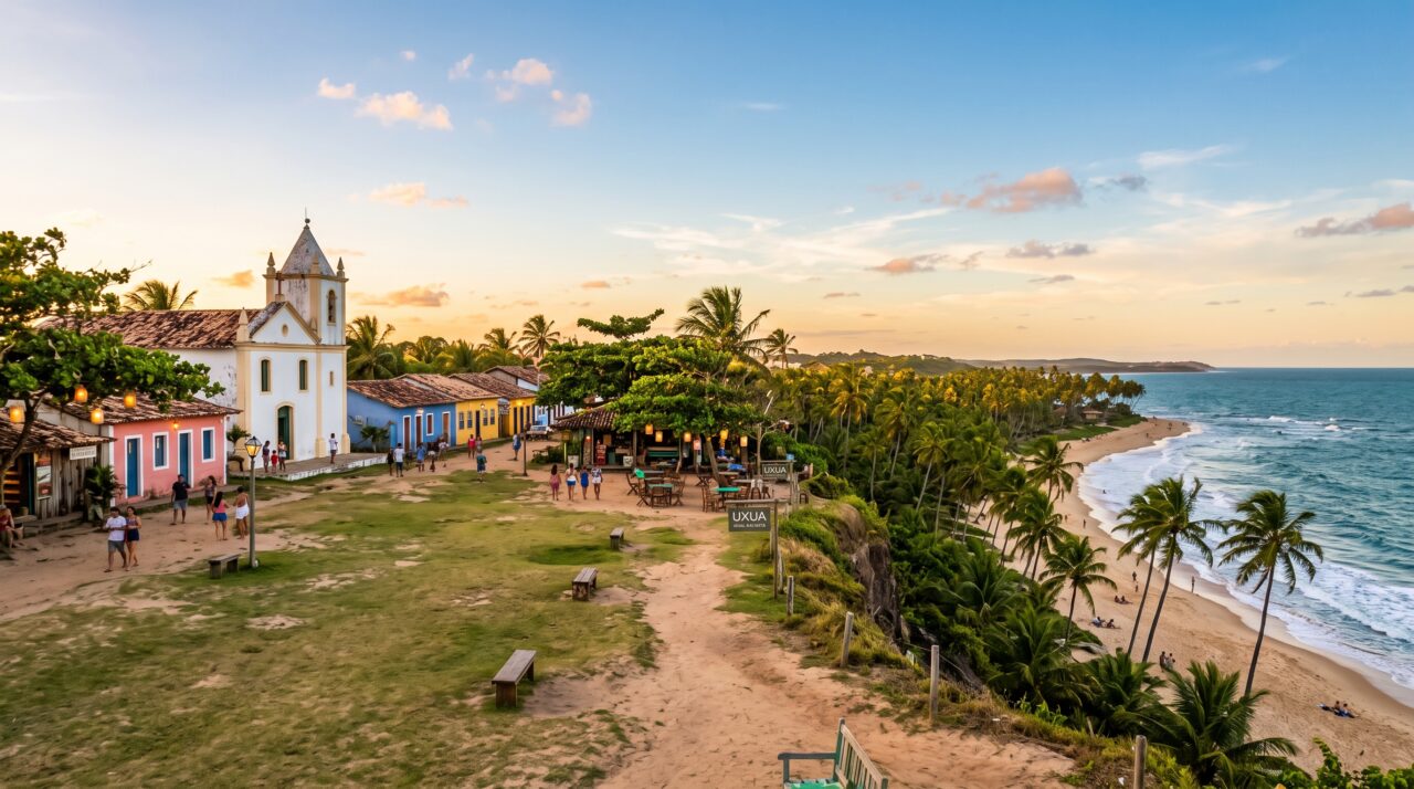 Turismo de luxo descalço e gastronomia em Trancoso, Bahia.