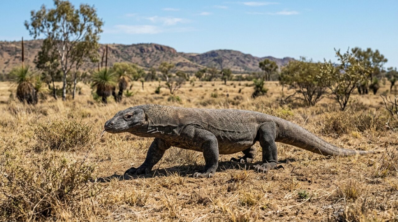 O lagarto de até 5 metros que ainda rondava a Austrália quando os primeiros humanos chegaram