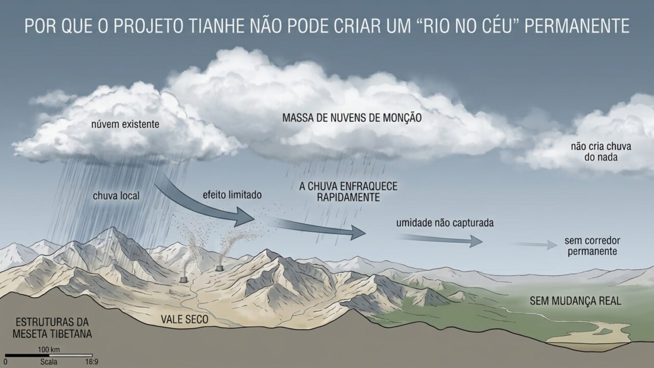 “O Rio Celestial”: como a China tentou redirecionar as chuvas para abastecer as regiões áridas do país
