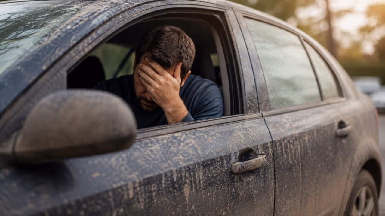 Psicólogos concordam: pessoas que sempre têm o carro sujo sofrem com estresse acumulado e pouca organização