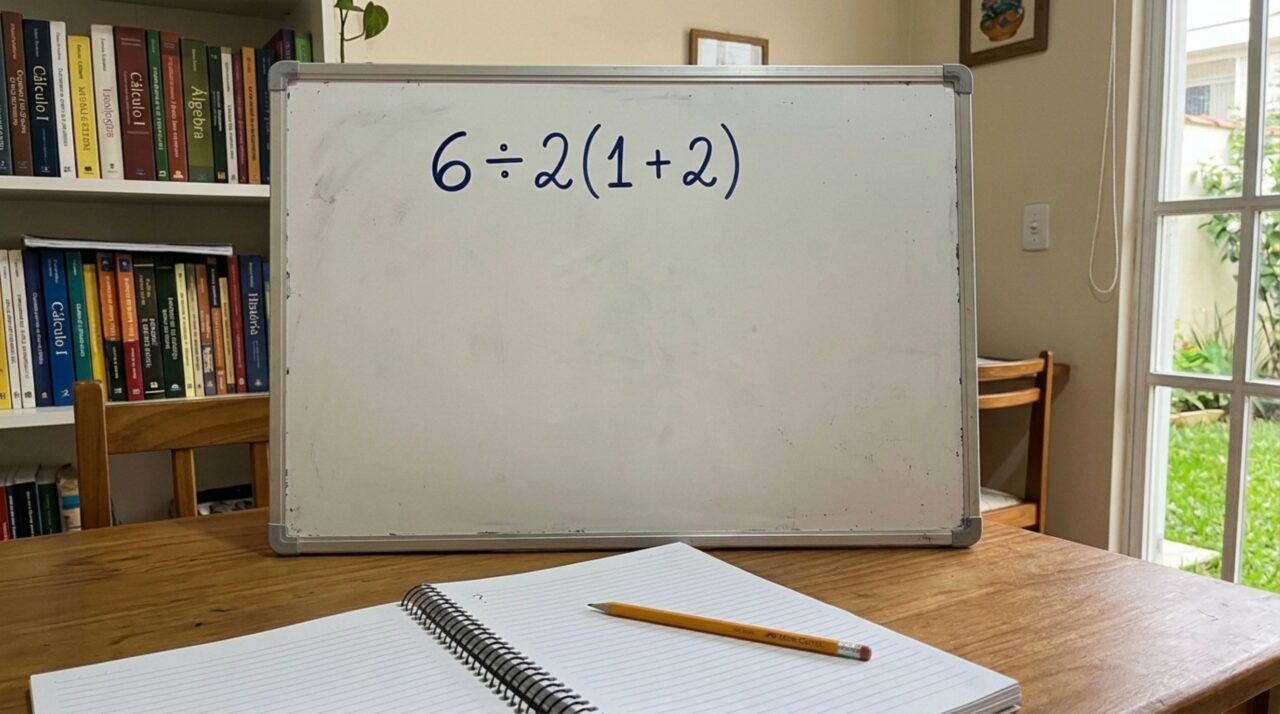 A conta 6 ÷ 2(1 + 2) não divide apenas números, mas também opiniões