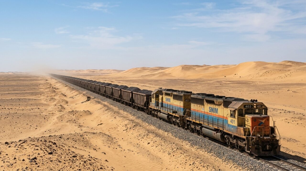 O trem colossal que cruza o Saara carregando minério por centenas de quilômetros