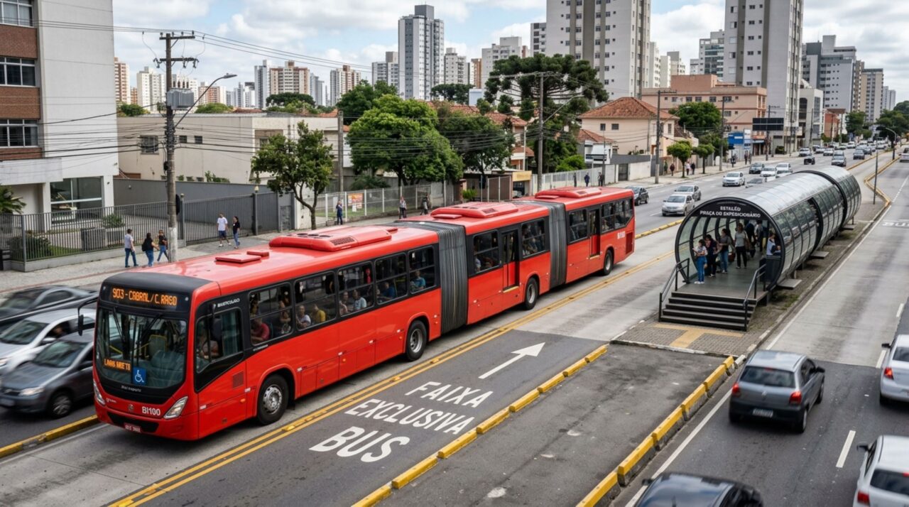 Articulações flexíveis e sistemas eletrônicos permitem que o veículo de trinta metros faça curvas com segurança