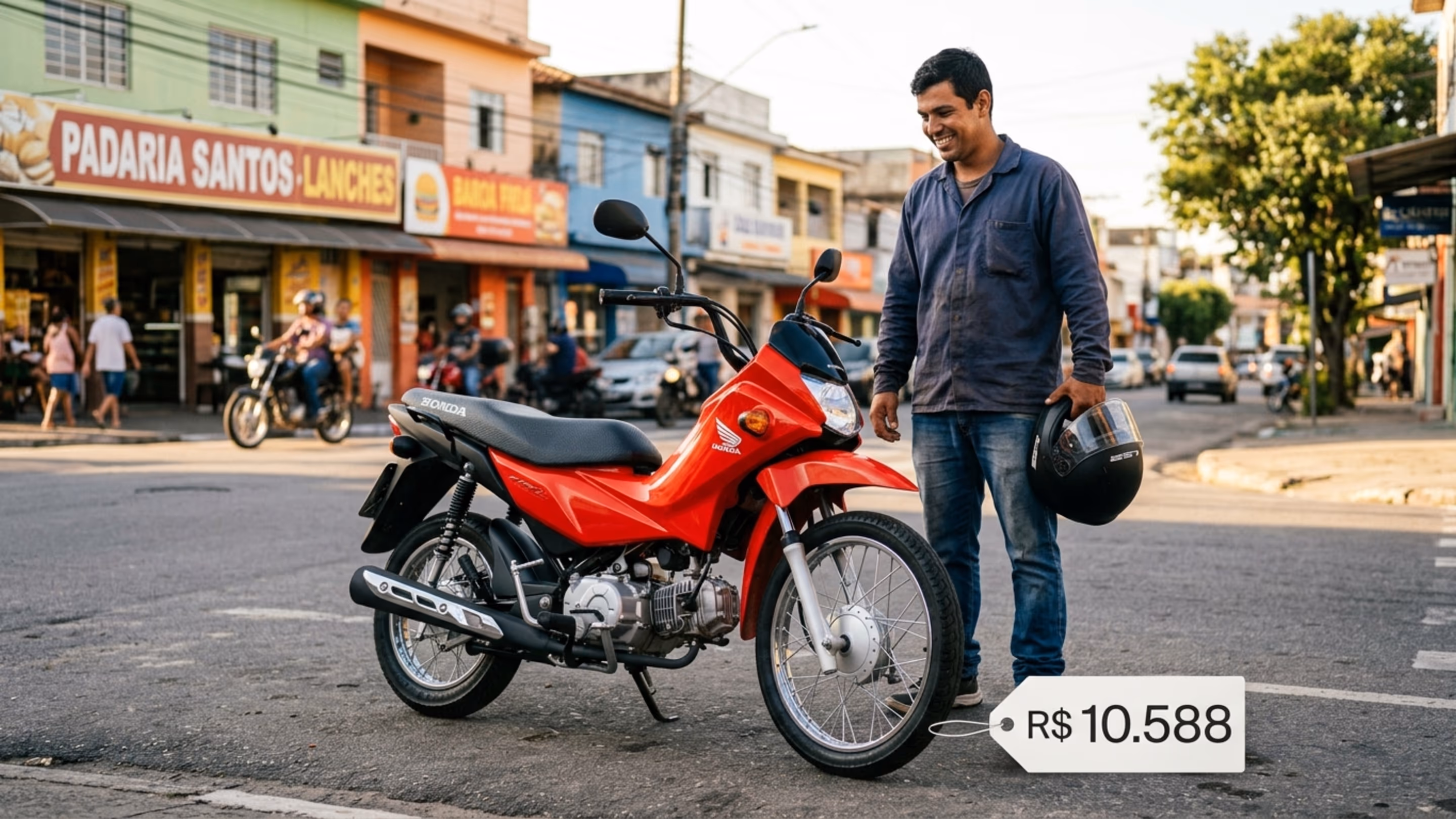 Honda vende modelo por R$ 10.588 com tanque de 4,2 litros e câmbio semiautomático de 4 marchas