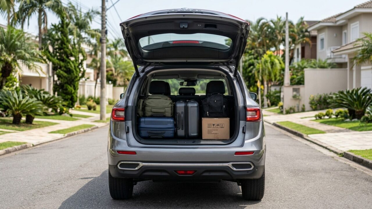 SUV híbrido da Renault leva 545 litros no porta-malas e quase quadruplica o espaço ao rebater os bancos