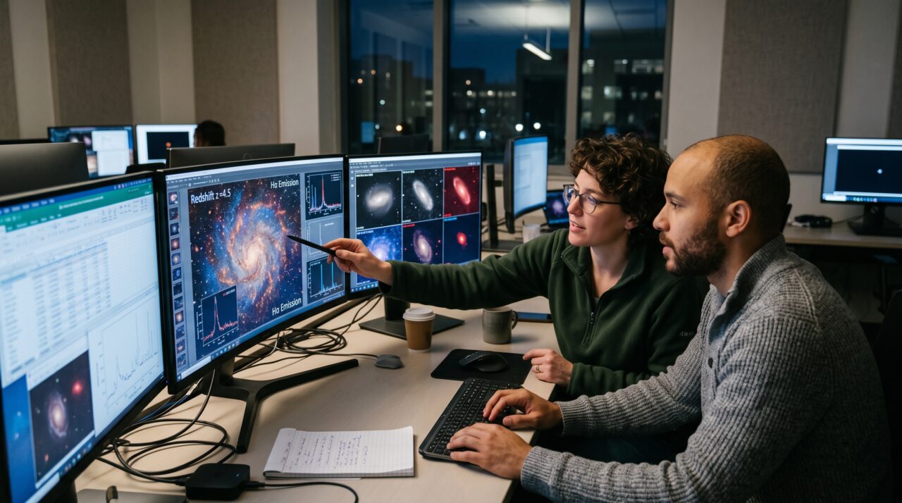 Inteligência artificial encontra novas galáxias ricas em dados analisando arquivos do telescópio Hubble.