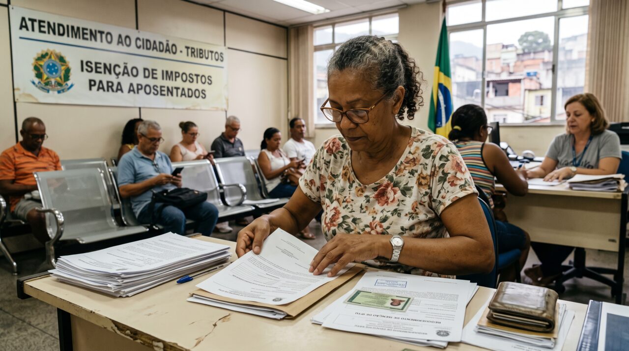 Documentação necessária para aposentados de baixa renda pedirem isenção do IPTU na prefeitura.