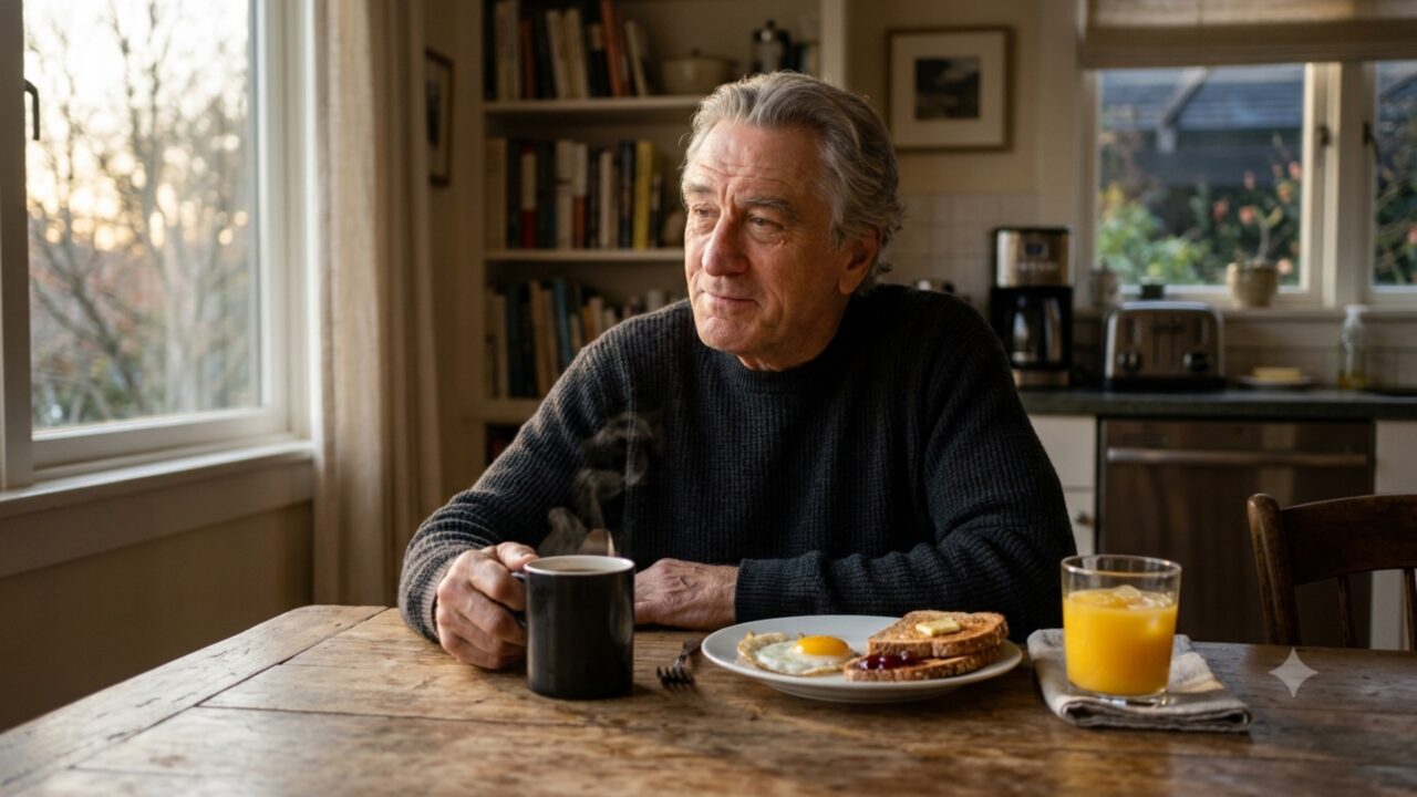 Robert De Niro, ator de Hollywood aos 82 anos: “Eu acordo às 5 da manhã, tomo café preto, suco de laranja, ovos e pão integral no café da manhã”