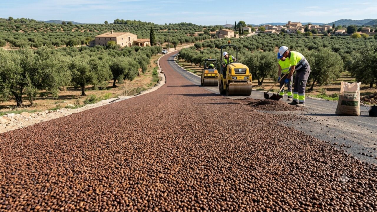 Ruas feitas com caroços de azeitonas? Eles estão testando uma superfície capaz de armazenar CO2 sob nossas rodas