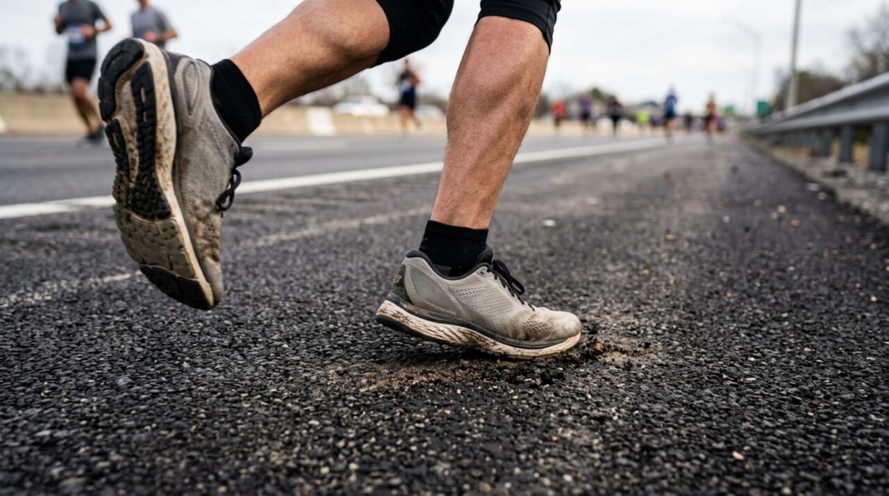 Passos curtos e movimento contínuo garantiram ritmo sem desgastar o atleta