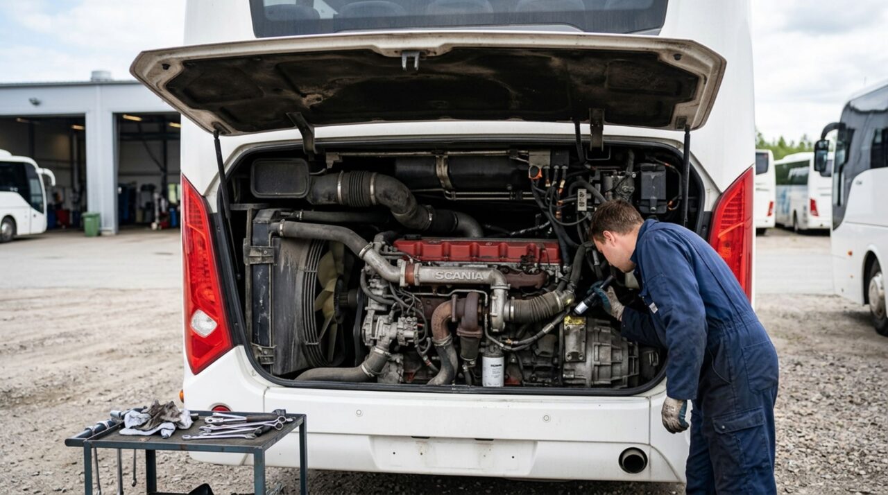 O motor de grande cilindrada que pode levar um ônibus por até 2 milhões de quilômetros antes do fim da vida útil