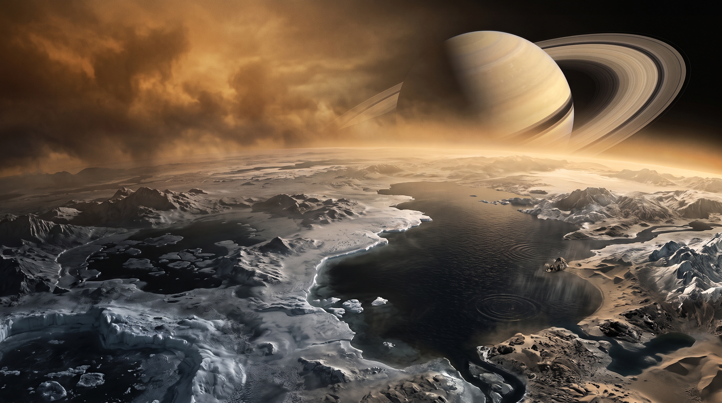 Titã tem quatro estações muito parecidas com as da Terra, mas há um detalhe bastante peculiar: como Saturno leva cerca de 29 anos para orbitar o Sol, uma única estação em Titã se prolonga por aproximadamente sete anos terrestres - QTU Questões do Universo