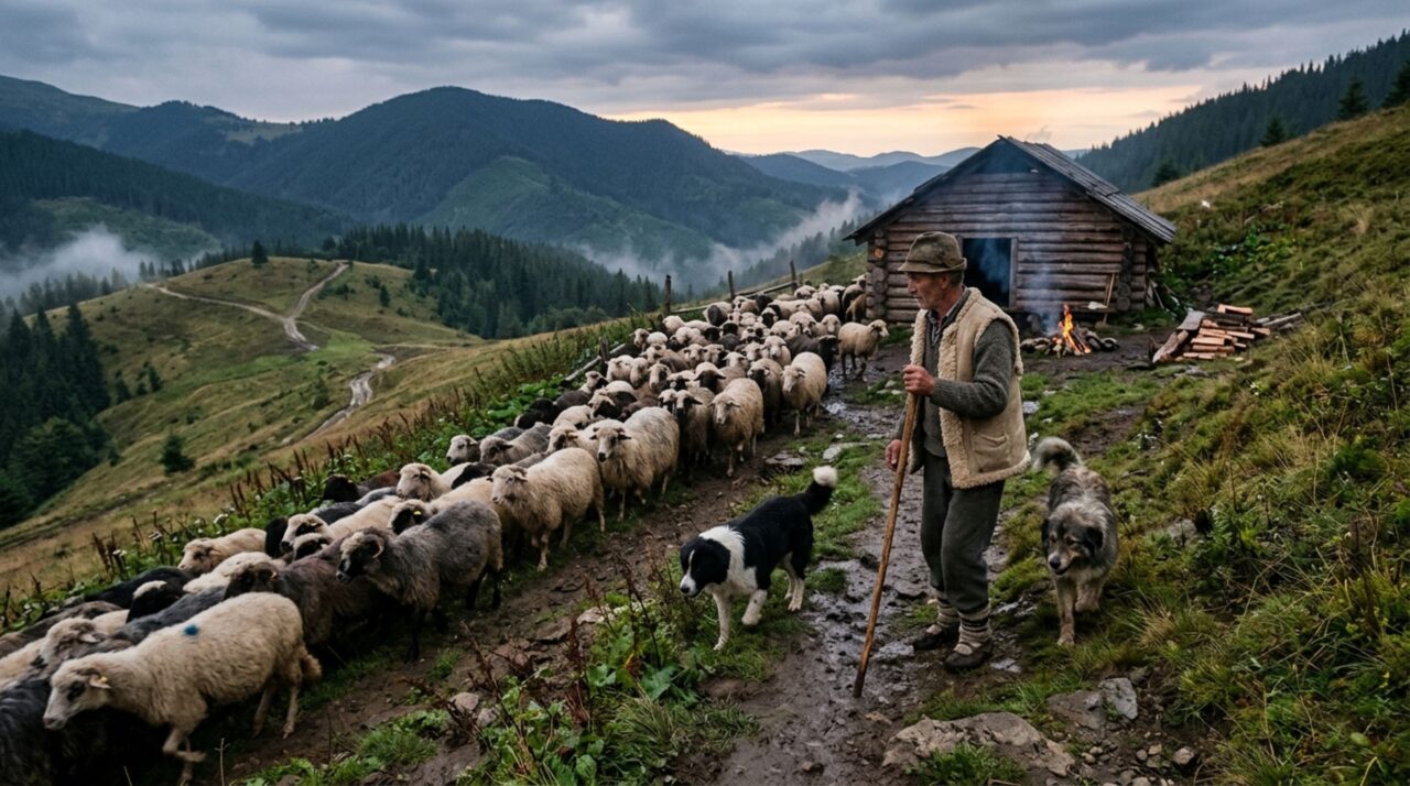 A rotina que mantém centenas de ovelhas reunidas na montanha