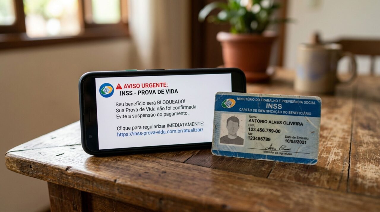Aposentada recebe mensagem sobre prova de vida e quase envia o CPF para um golpista que fingia falar pelo INSS
