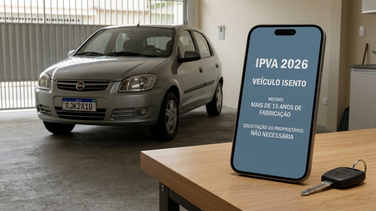 Proprietários de carros com 16 anos recebem isenção automática do IPVA seguindo regra mais vantajosa neste estado