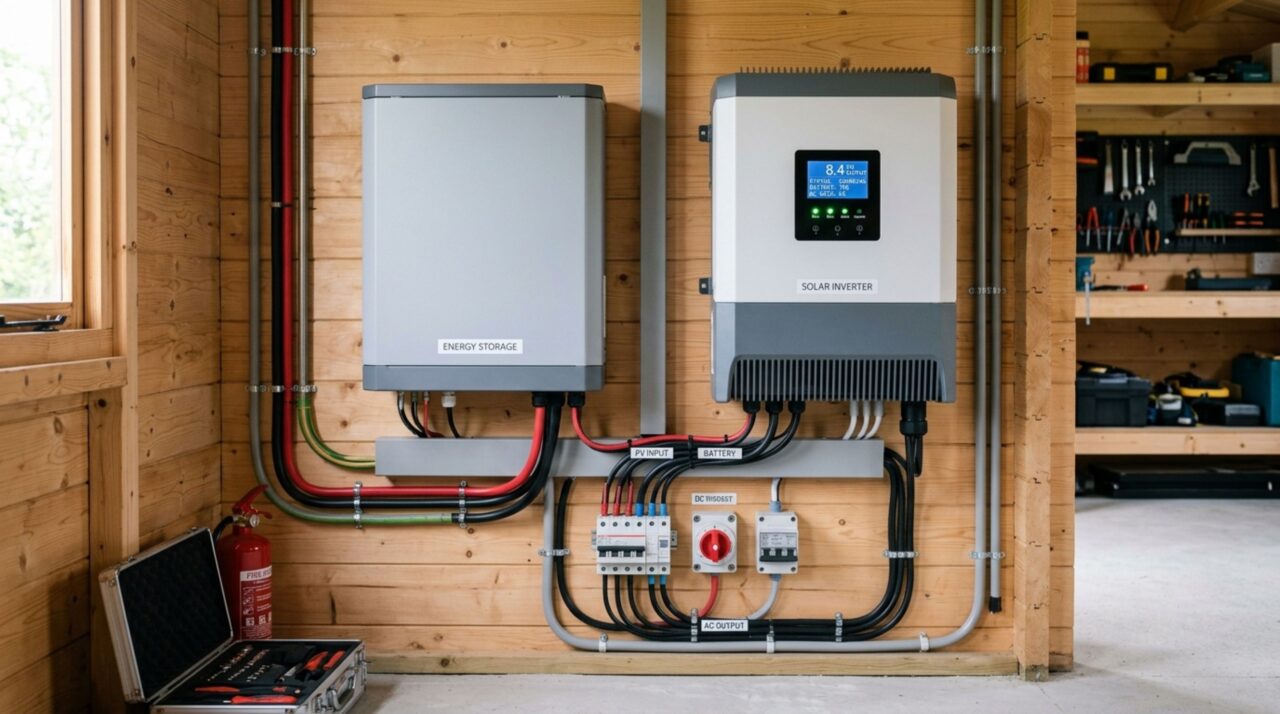 Sistema compacto de baterias e painéis garante eletricidade diária à propriedade
