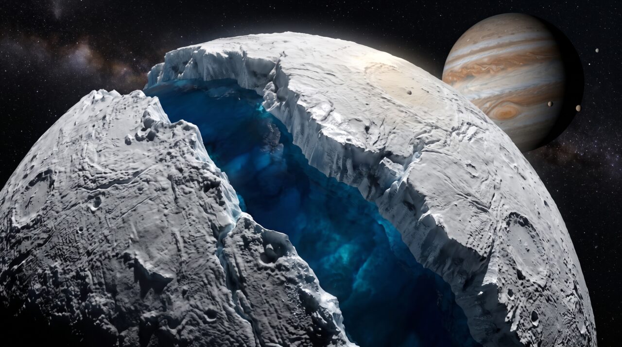Acredita-se que pelo menos seis luas do nosso sistema solar escondam oceanos de água líquida sob suas superfícies congeladas