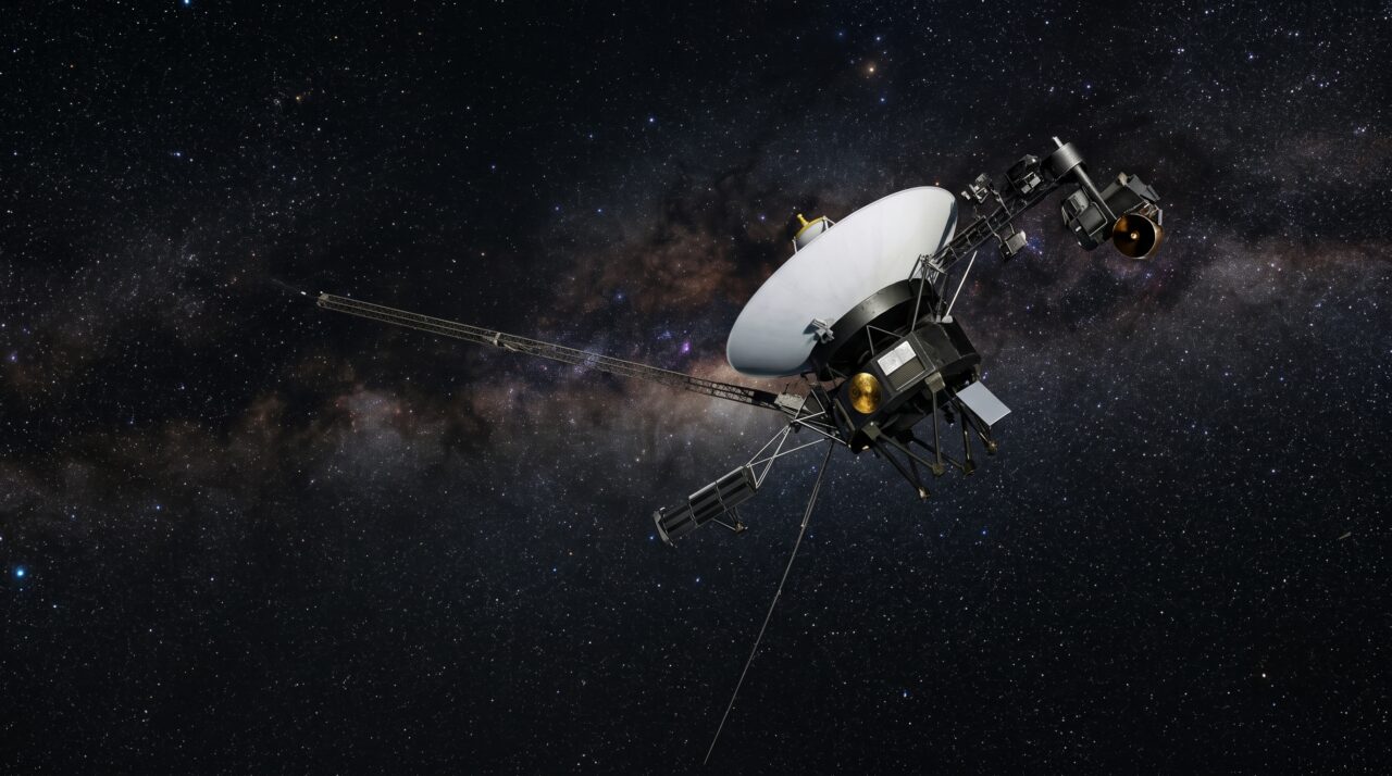 Os limites reais do sistema solar e a posição atual da sonda Voyager 1.