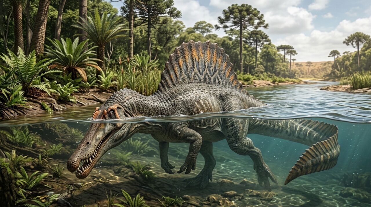 O dinossauro gigante que entrou nos rios da África para caçar presas aquáticas há 95 milhões de anos