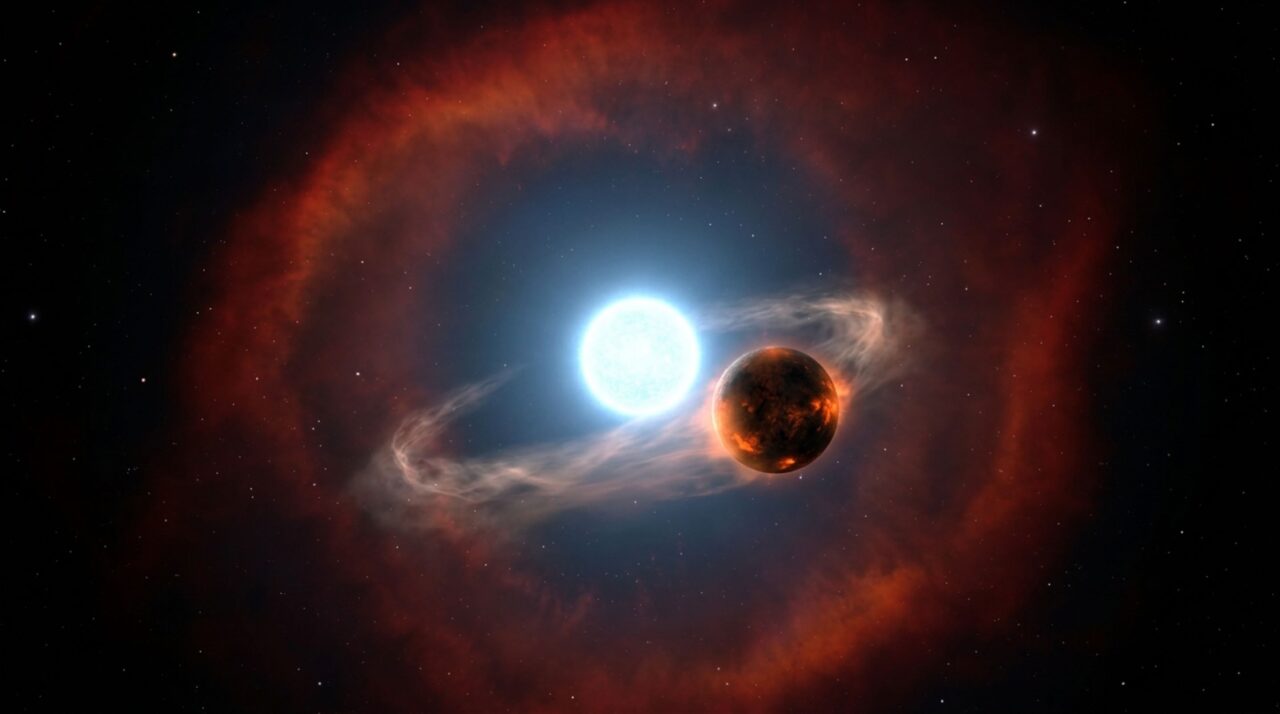 Como um gigante gasoso poderia terminar reduzido a um núcleo incandescente
