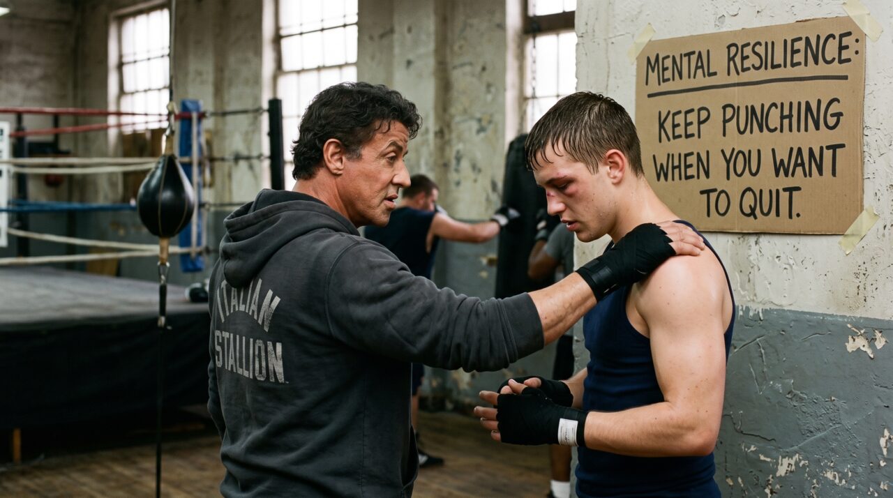 Sylvester Stallone, astro de Rocky Balboa, sobre enfrentar os desafios: “Ninguém baterá tão forte quanto a vida. Mas não se trata de quão forte você bate, e sim de quão forte você consegue apanhar e continuar seguindo em frente”