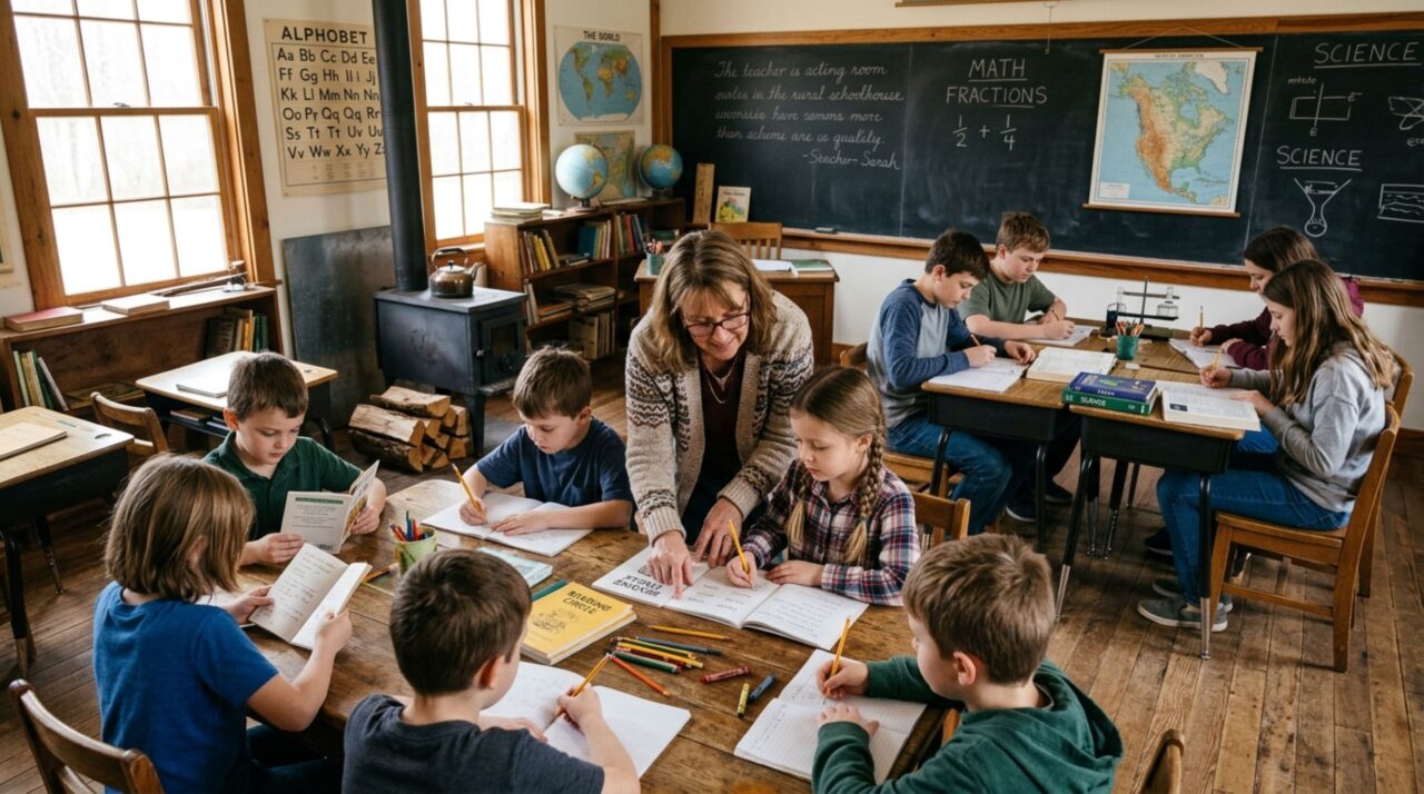 Uma professora para oito séries no mesmo espaço