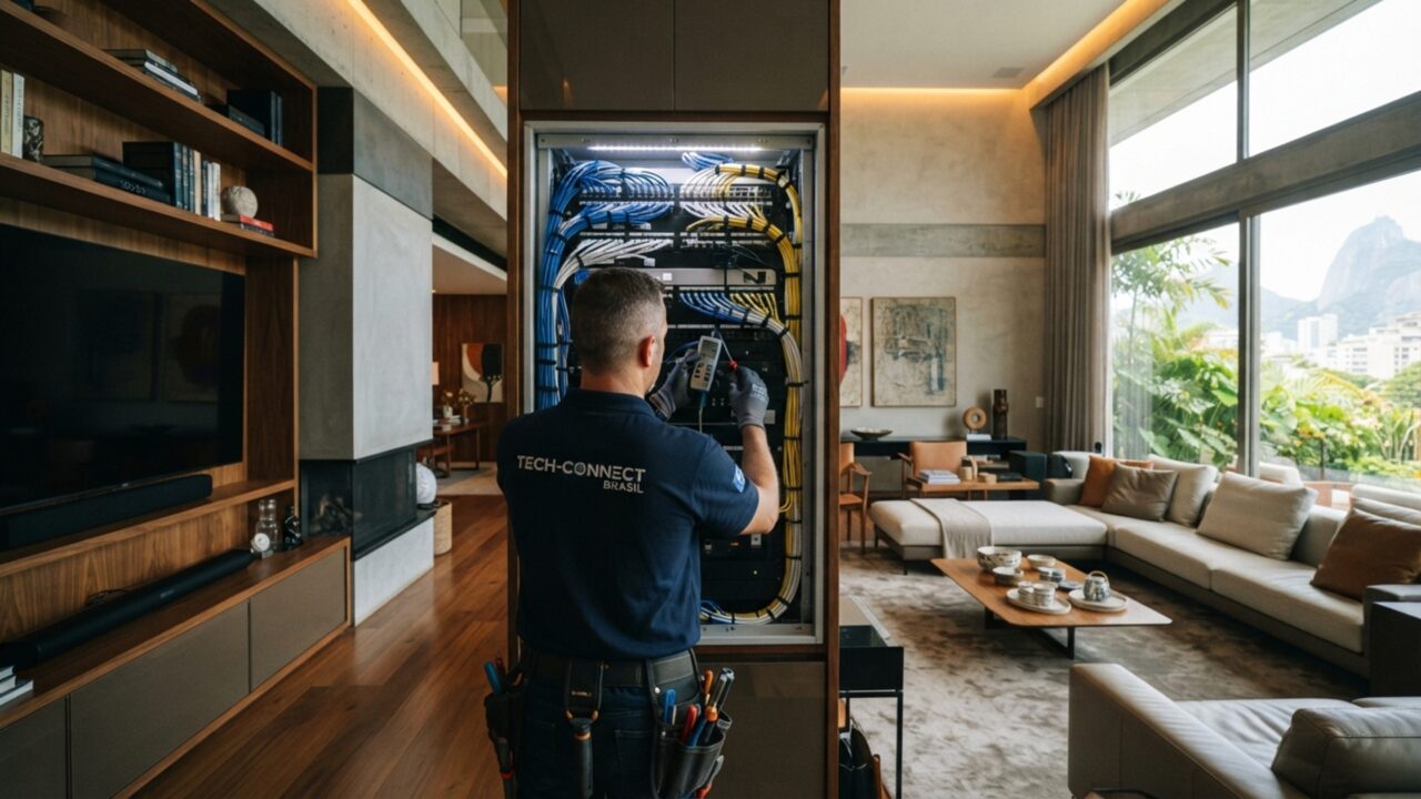 Quanto um instalador cobra para automatizar uma casa com iluminação inteligente, fechaduras e assistente virtual em julho de 2026?